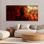 Lord Buddha Sculpture Premium Wall Painting Decor Mantra