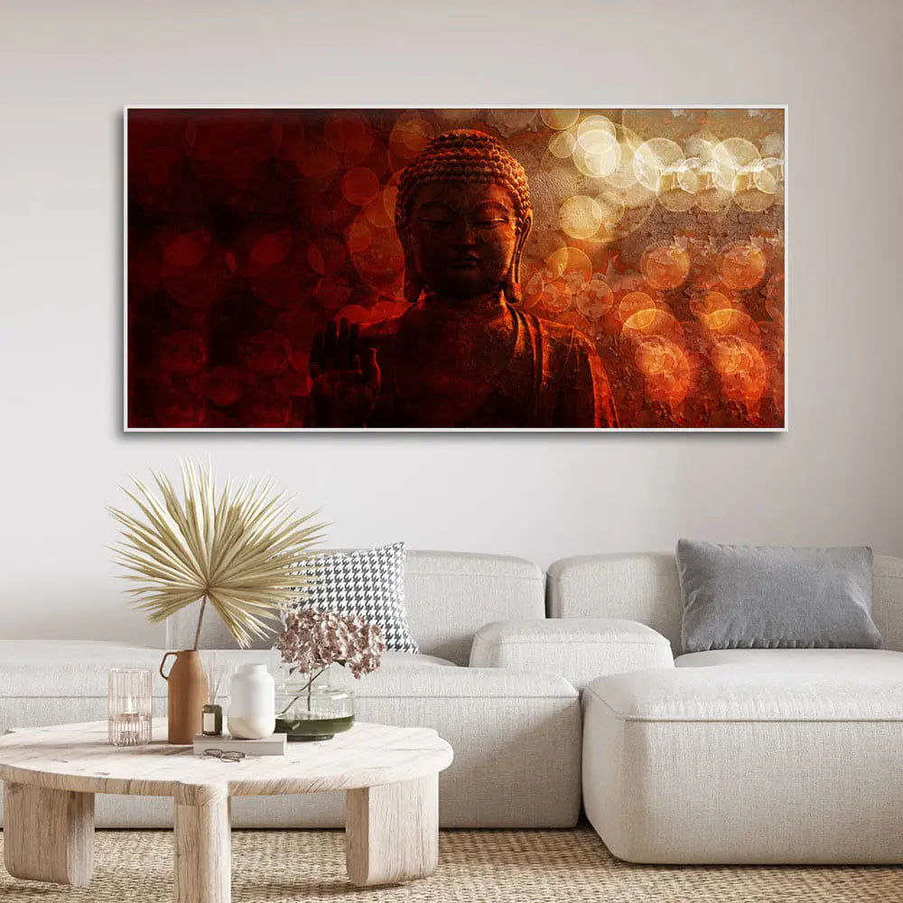 Lord Buddha Sculpture Premium Wall Painting Decor Mantra