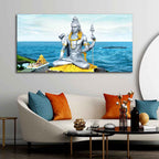 Lord Shiva Statue Canvas Wall Painting