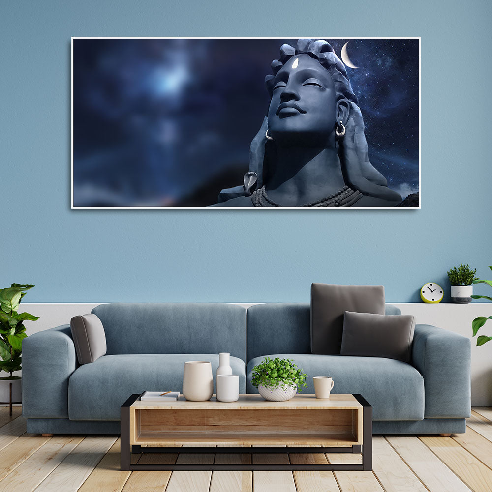 Shiva Moon Head Art