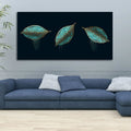 Luxurious Abstract Art of Modern Green Leaves Premium Wall Painting Decor Mantra