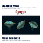Luxurious Abstract Art of Modern Green Leaves Premium Wall Painting Decor Mantra
