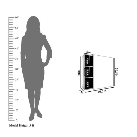 Luxurious Classic Wooden Bathroom Cabinet Mirror with 3 Open Shelves with Brown Finish - Decor Mantra 