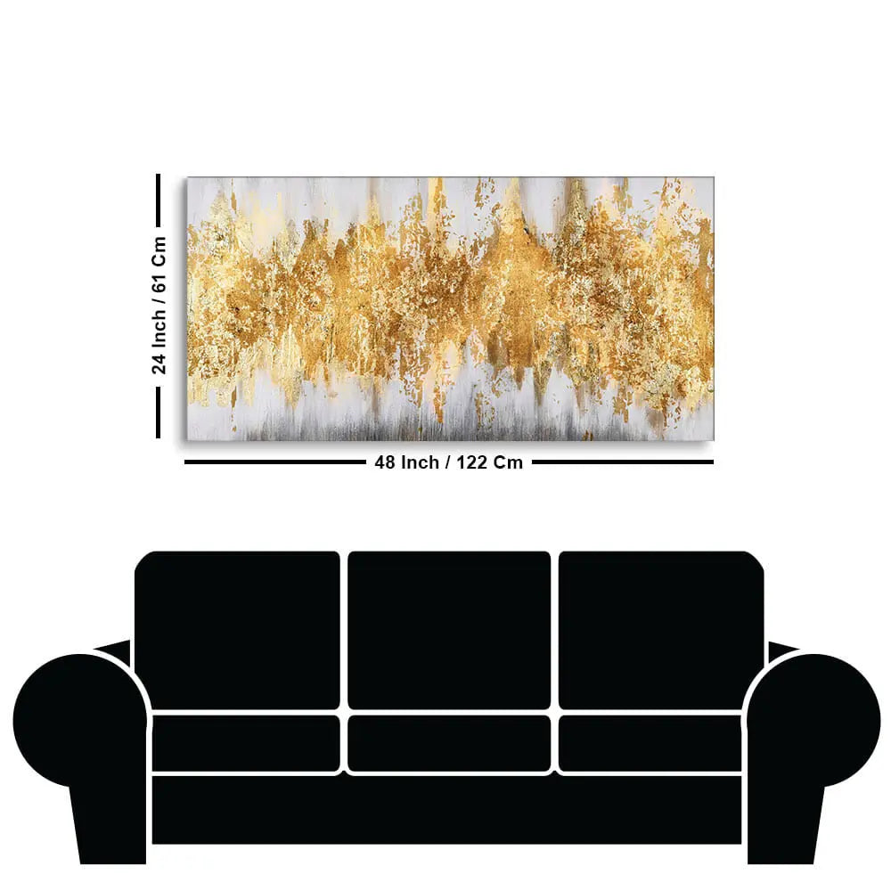 Luxurious Golden Pattern Premium Canvas Wall Painting Decor Mantra
