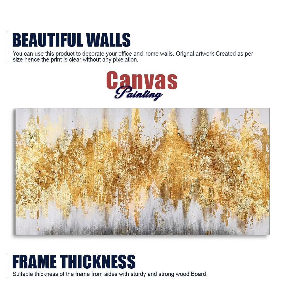 Luxurious Golden Pattern Premium Canvas Wall Painting Decor Mantra