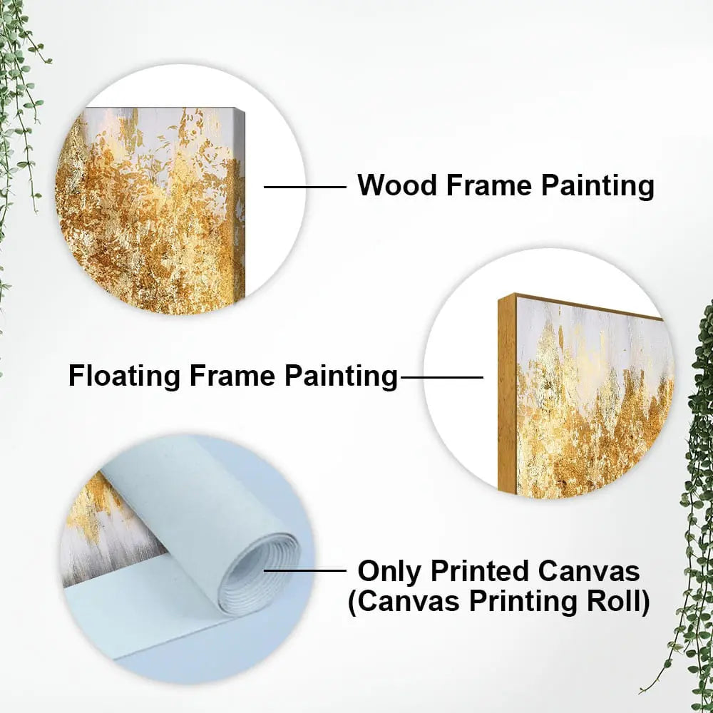 Luxurious Golden Pattern Premium Canvas Wall Painting Decor Mantra