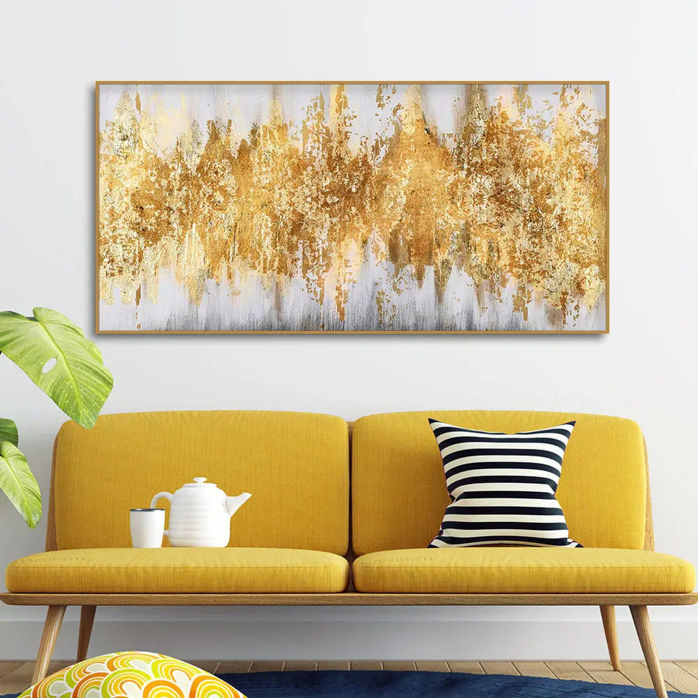 Luxurious Golden Pattern Premium Canvas Wall Painting Decor Mantra
