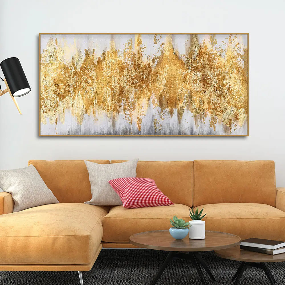 Luxurious Golden Pattern Premium Canvas Wall Painting Decor Mantra