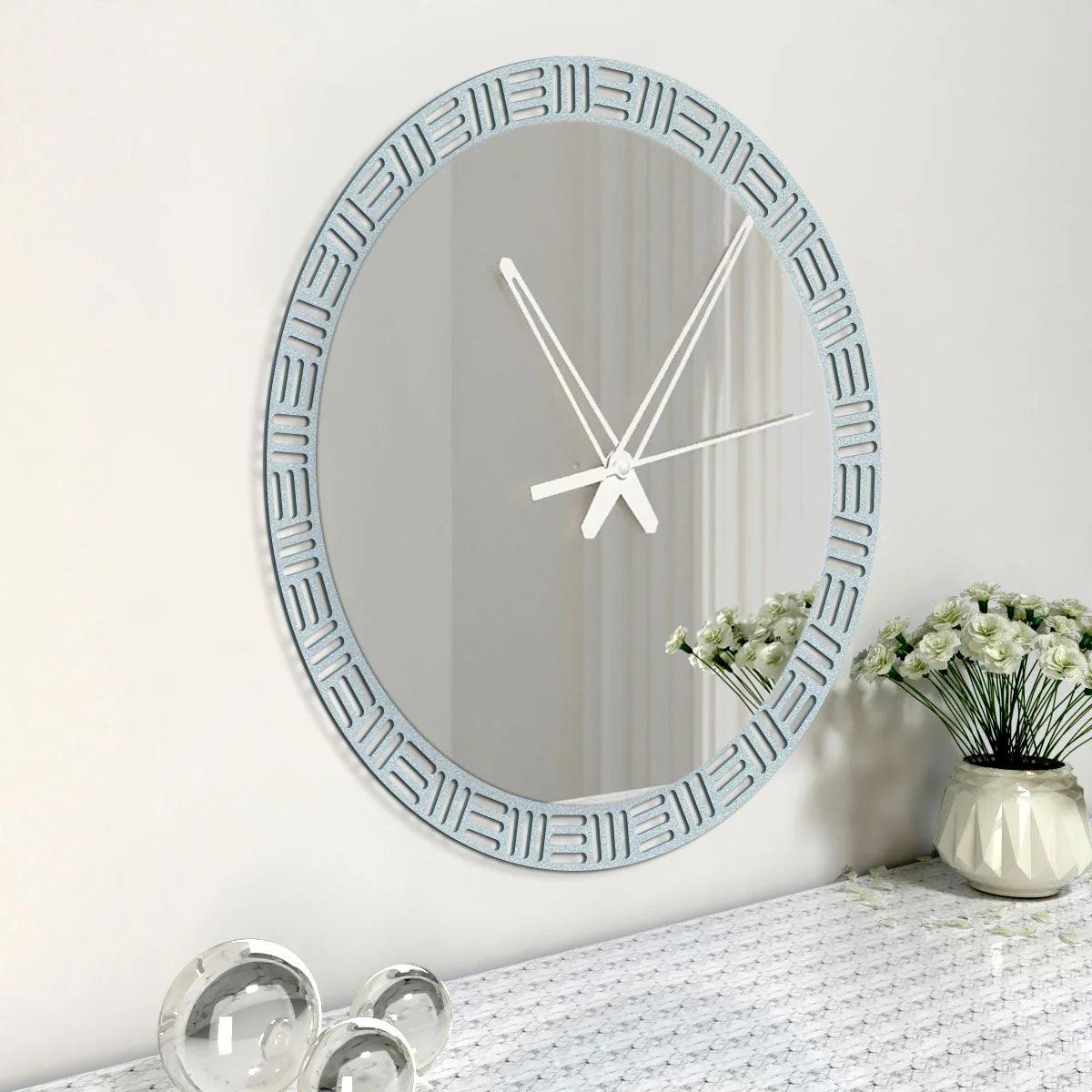 Luxurious Style Mirror with Wall Clock - Decor Mantra 