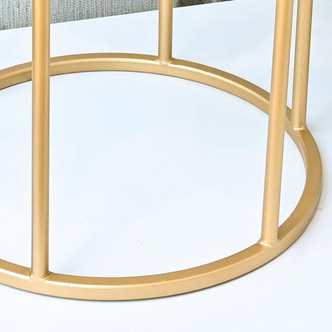 Metal Planter Stand With White Marble At Top - Decor Mantra 