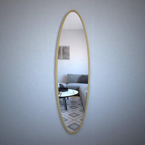 Minimal Design Full Length Oval Mirror - Decor Mantra 