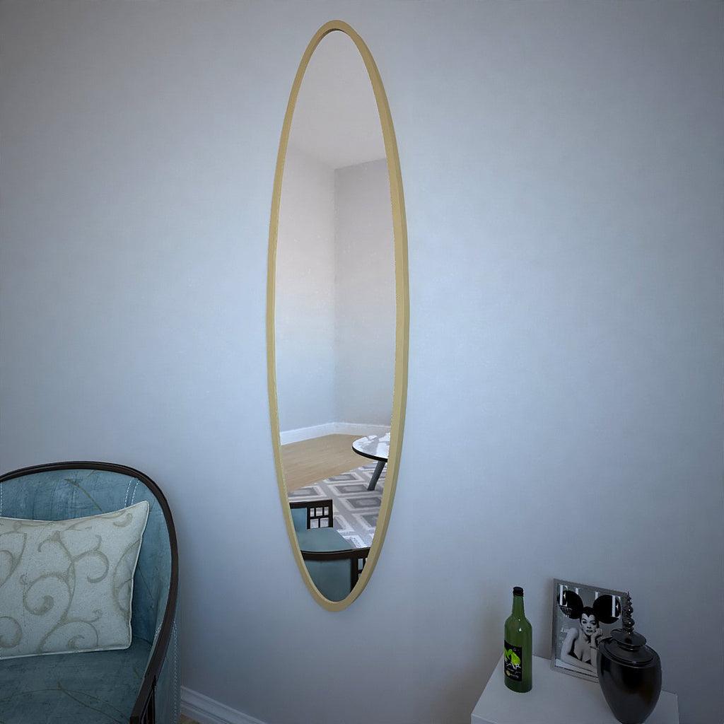 Minimal Design Full Length Oval Mirror - Decor Mantra 