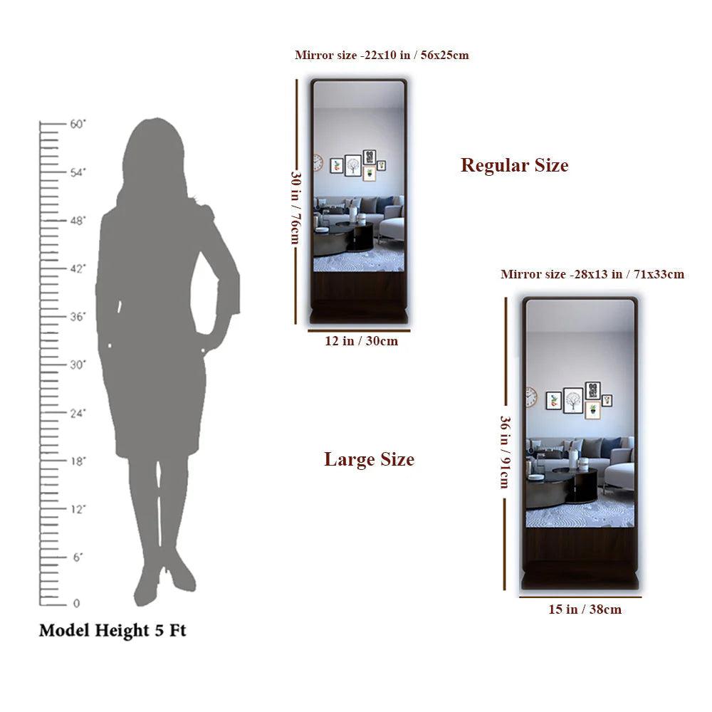 Minimalist Design Full Length Rectangular Wall Mirror - Decor Mantra 