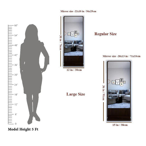 Minimalist Design Full Length Rectangular Wall Mirror - Decor Mantra 