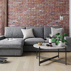 Minimalist Matte Finish Black Metal Centre Table In Criss Cross Design - Decor Mantra 