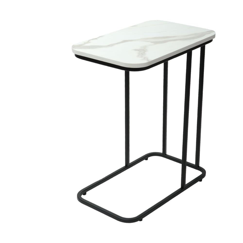 Minimalist Stylish Artistic Designer Side Table with Black Metal Finish - Decor Mantra 