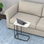 Minimalist Stylish Artistic Designer Side Table with Black Metal Finish - Decor Mantra 