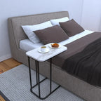 Minimalist Stylish Artistic Designer Side Table with Black Metal Finish - Decor Mantra 