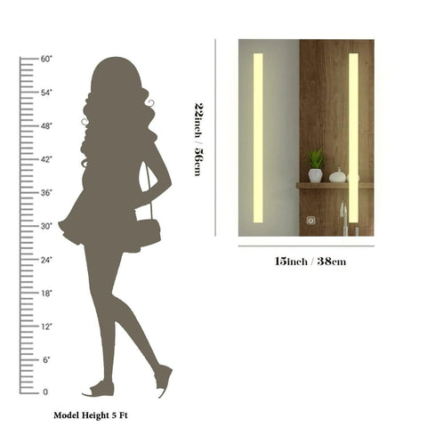 Modern Design LED Rectangular Bathroom Mirror - Decor Mantra 