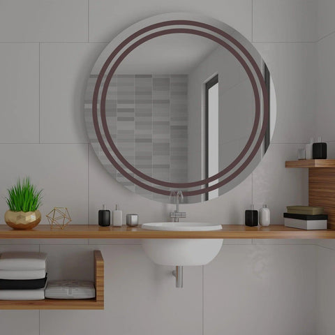 Modern Designed LED Round Shape Bathroom Wall Mirror - Decor Mantra 
