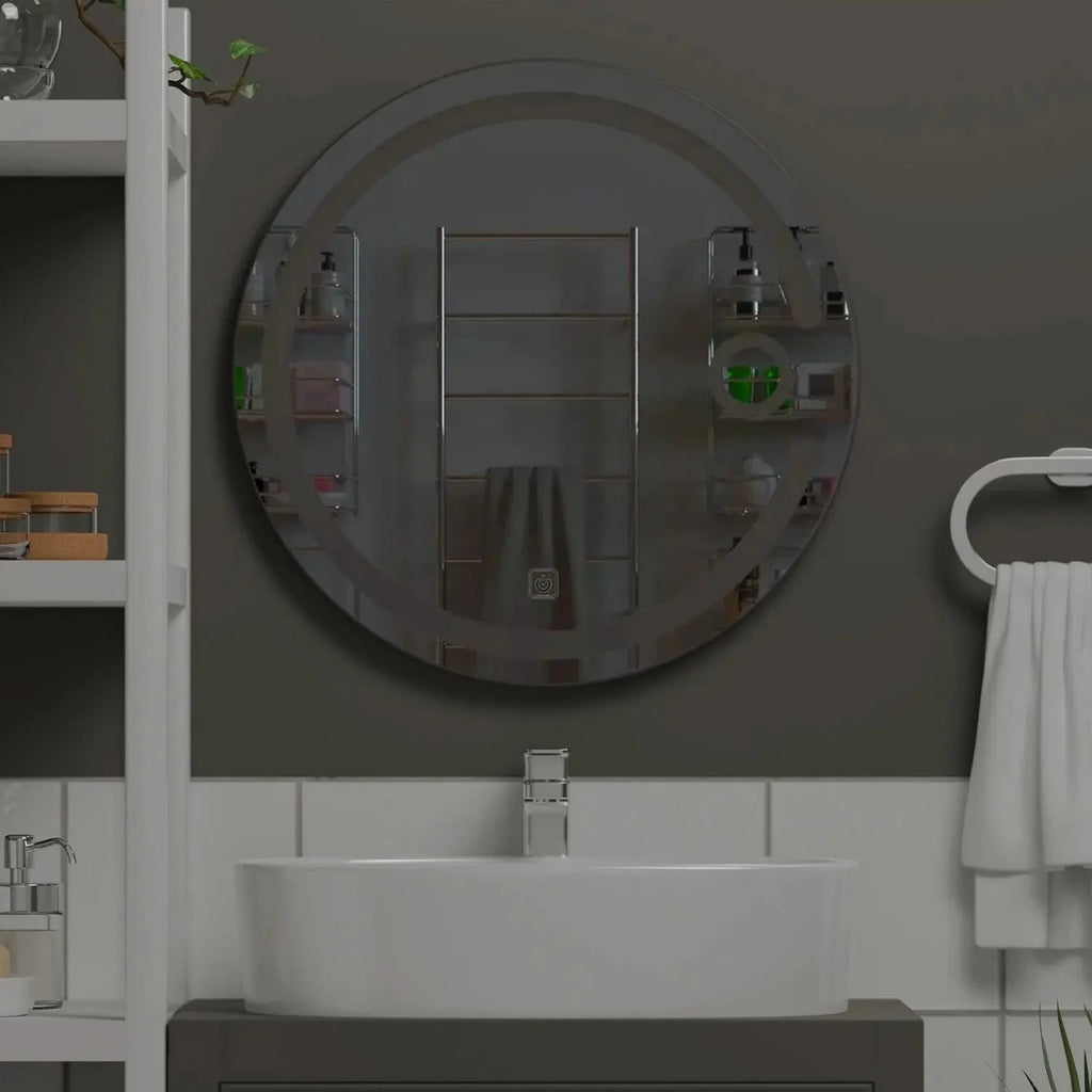 Modern Desinger Illuminating Lunar Bathroom Mirror With LED - Decor Mantra 