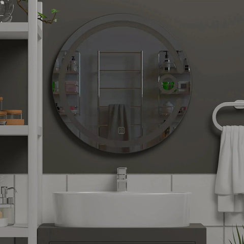 Modern Desinger Illuminating Lunar Bathroom Mirror With LED - Decor Mantra 