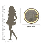 Modern Desinger Illuminating Lunar Bathroom Mirror With LED - Decor Mantra 