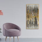 Modern Golden Abstract Pattern Premium Canvas Wall Painting