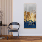 Modern Golden Art Textured Design Canvas Wall Painting