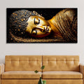 Modern Golden Buddha Statue Premium Canvas Wall Painting Decor Mantra