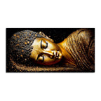 Modern Golden Buddha Statue Premium Canvas Wall Painting Decor Mantra