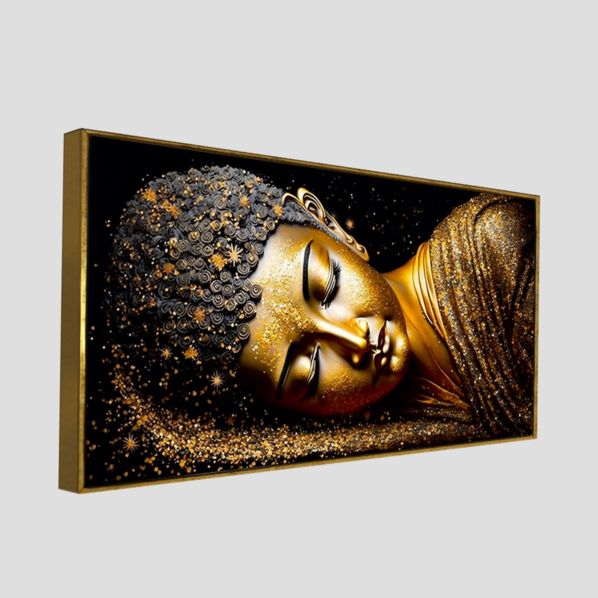 Golden Buddha Face Painting