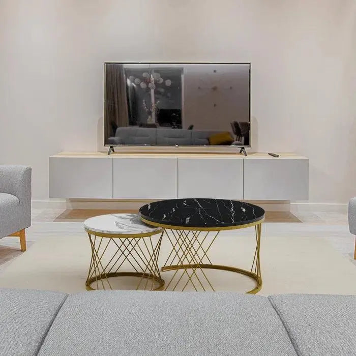 Modern Minimalist Stylish Nesting Coffee Table - Decor Mantra 