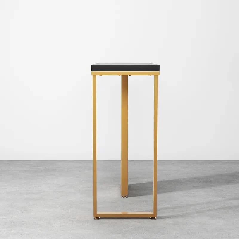 Modern Opulence Black Marble Gold Console Table - Decor Mantra 