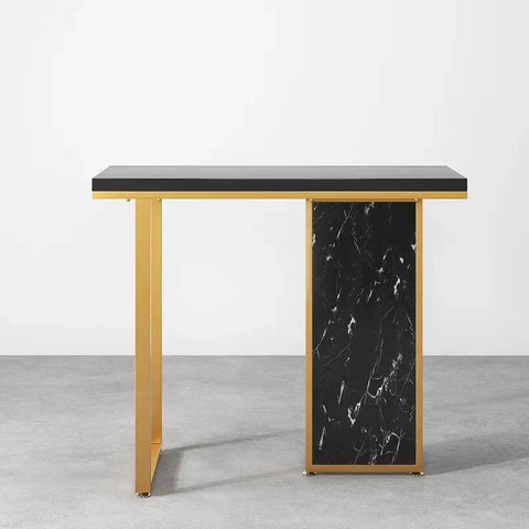 Modern Opulence Black Marble Gold Console Table - Decor Mantra 