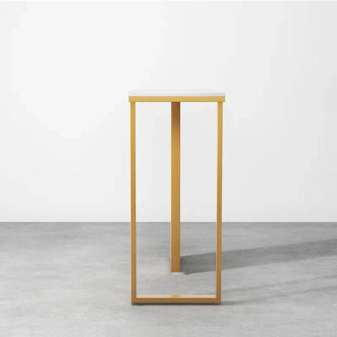 Modern Opulence White Marble Gold Console Table - Decor Mantra 
