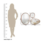 Modern Pebble Shaped Wall Mirrors Set of 3 with Copper Finish - Decor Mantra 