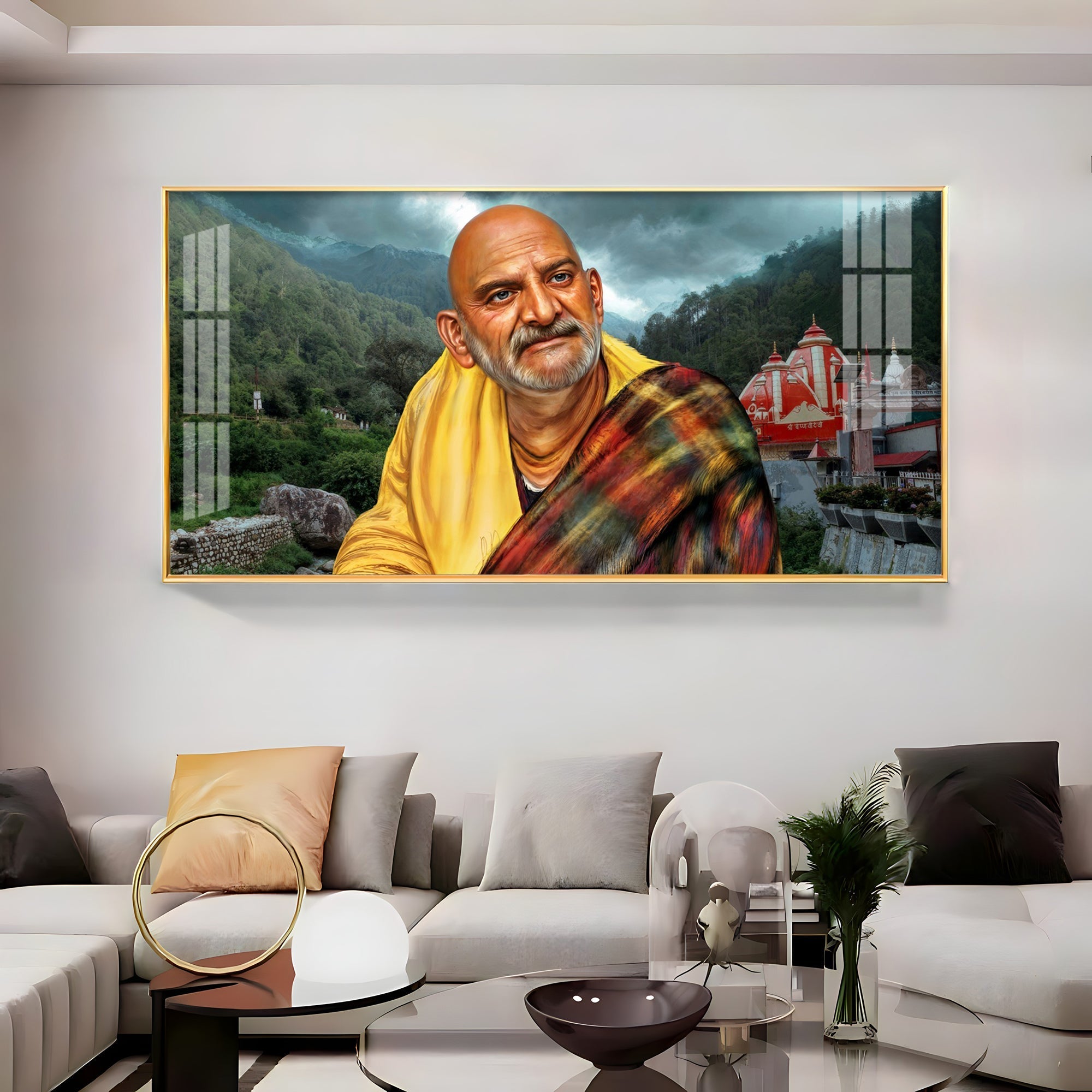 Neem Karoli Baba Ji Premium Acrylic Horizontal Wall Art