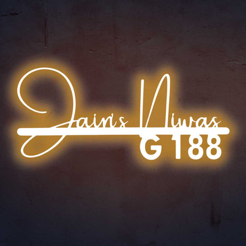 Personalized Waterproof Calligraphy Metal Name Plate for Home