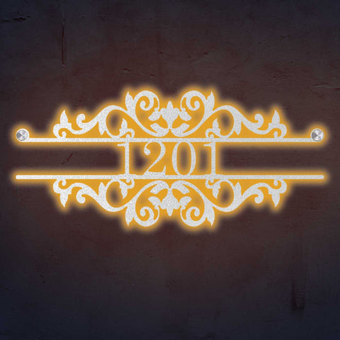 Personalized Laser Cut Steel Metal Name Plate for Home