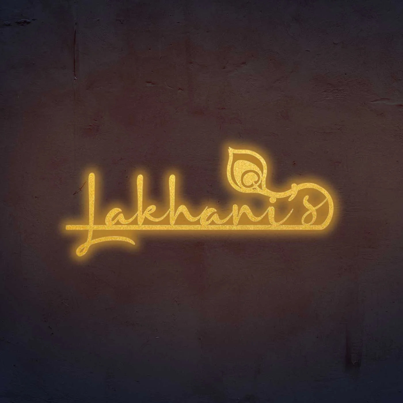 Personalized Laser Cut Feather Theme Metal Name Plate for Home - Harshita Craft