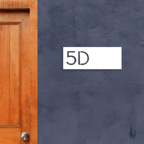 Personalized Laser Cut Minimalist Steel Name Plate for Home Entrance