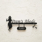 Personalized Krishna Metal Name Plate for Home | Weatherproof House Number Plate - Harshita Craft