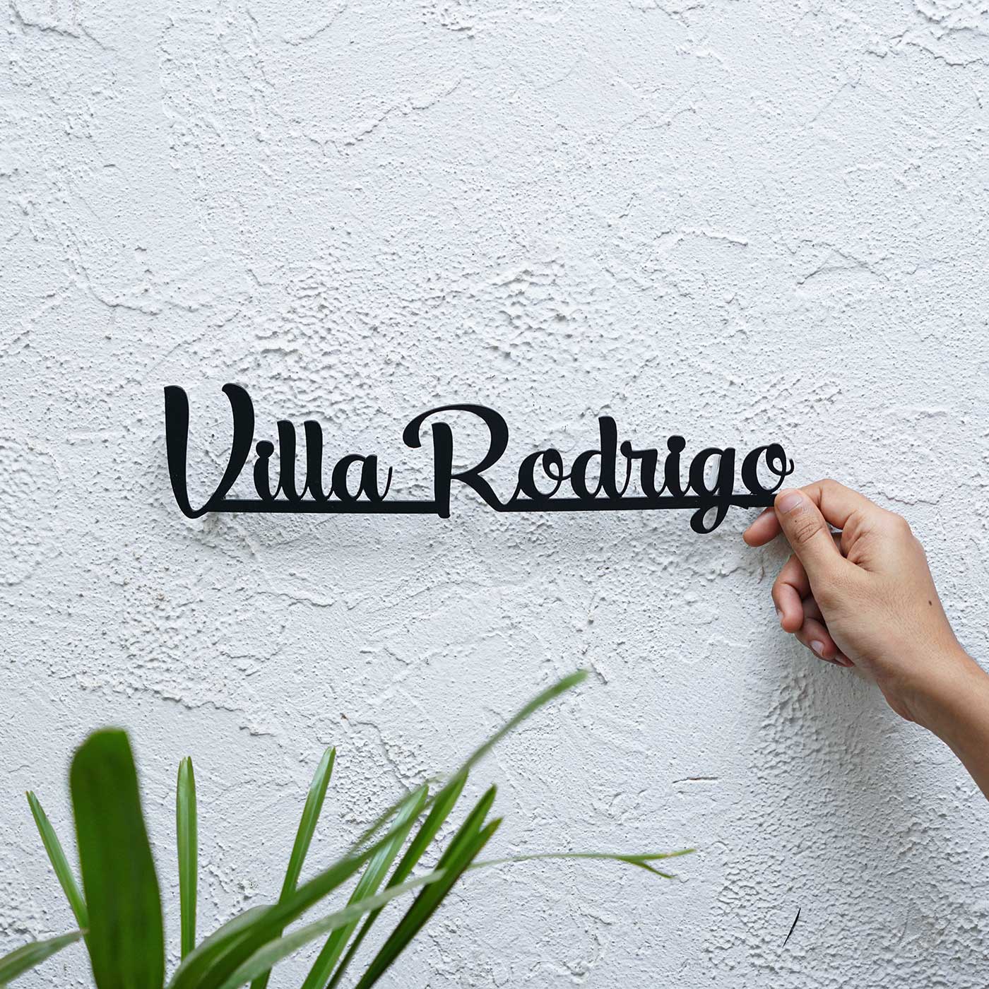 Personalized Weatherproof Modern Metal Cut Out Name Plate for Home & Outdoor - Harshita Craft