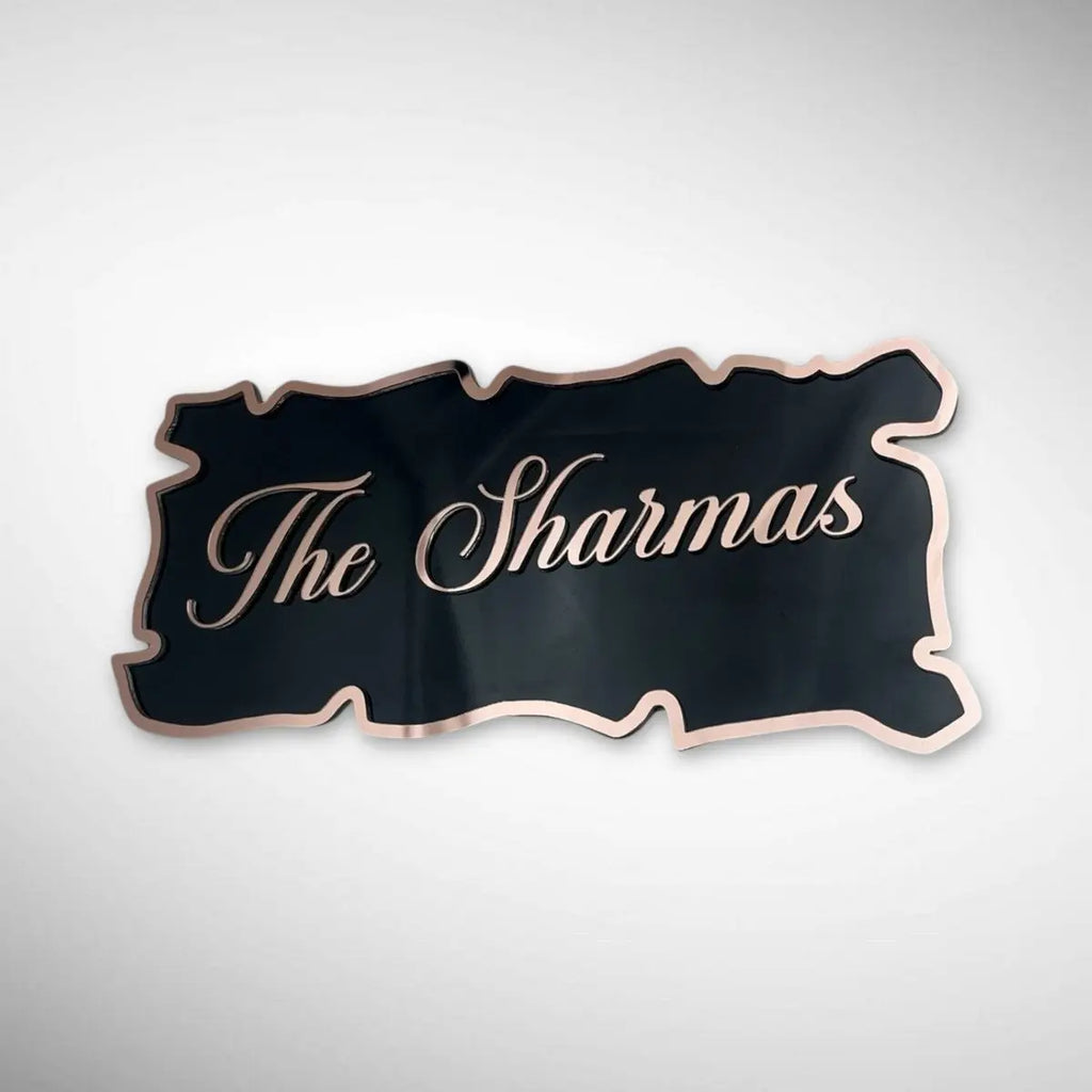 ACP Acrylic Name Plate for Home | Custom Fancy Acrylic Name Plate Design - Harshita Craft