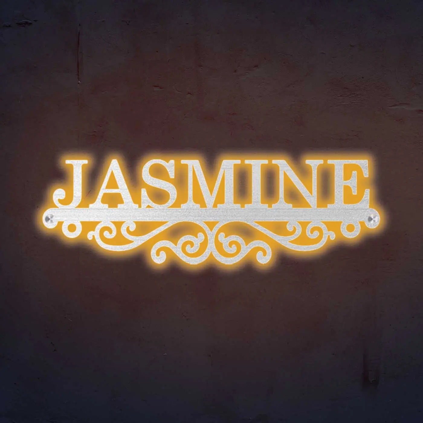 Personalized Laser Cut Minimal Design Metal Name Plate for Home - Harshita Craft
