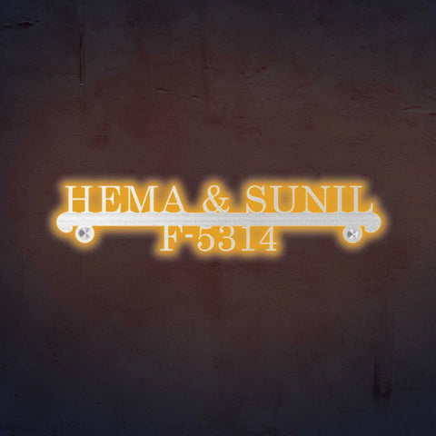 Personalized Laser Cut Metal Name Plate for Home – Elegant Steel Design