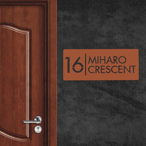 Personalized Stainless Steel Metal Name Plate for Home – Weatherproof Laser Cut Design