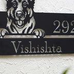 Personalized Dog Theme Metal Name Plate for Home – Weatherproof - Harshita Craft
