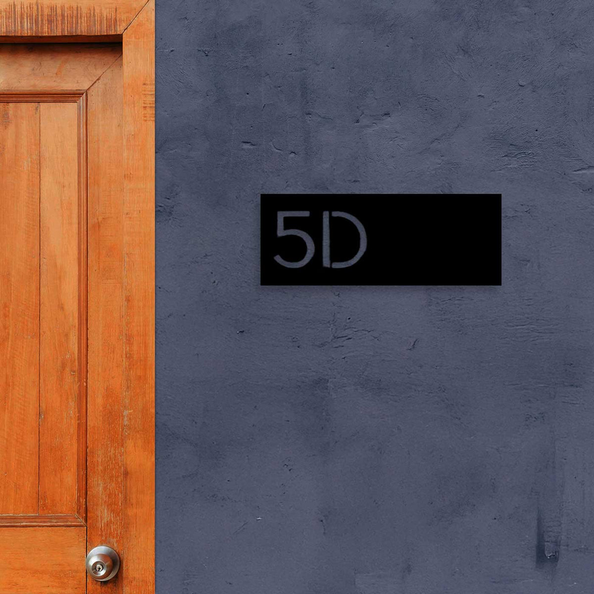 Personalized Laser Cut Minimalist Steel Name Plate for Home Entrance